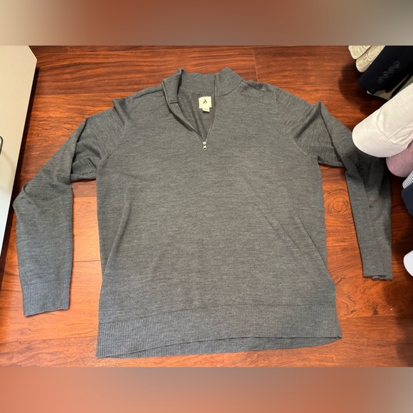 Men's merino wool Gray Sweater - Picture 2 of 6